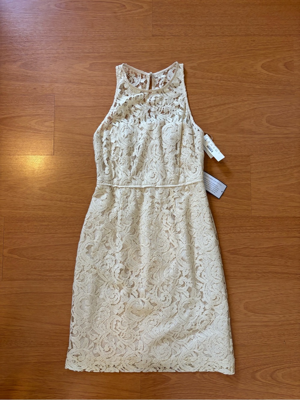 Women’s J. Crew Cream Lace Halter Sheath Dress NWT
